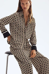 Pantalon à motif avec cordon de serrage