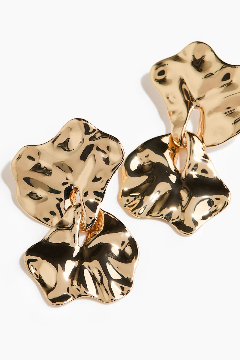 Hammered Pendant Earrings