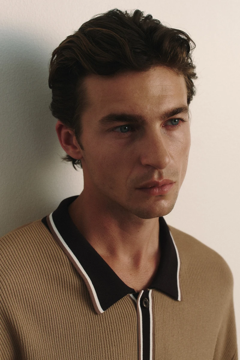 Regular-Fit Rib-Knit Shirt