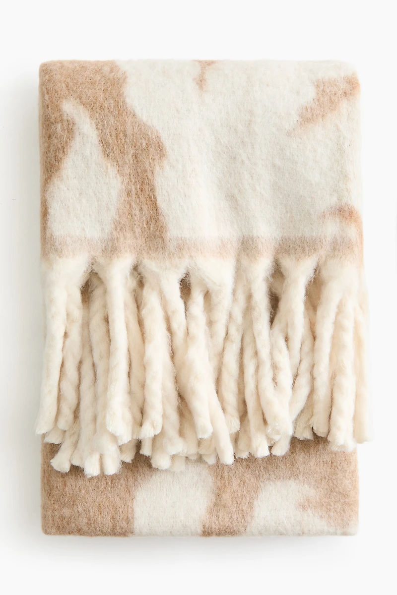 Patterned Wool-blend Throw