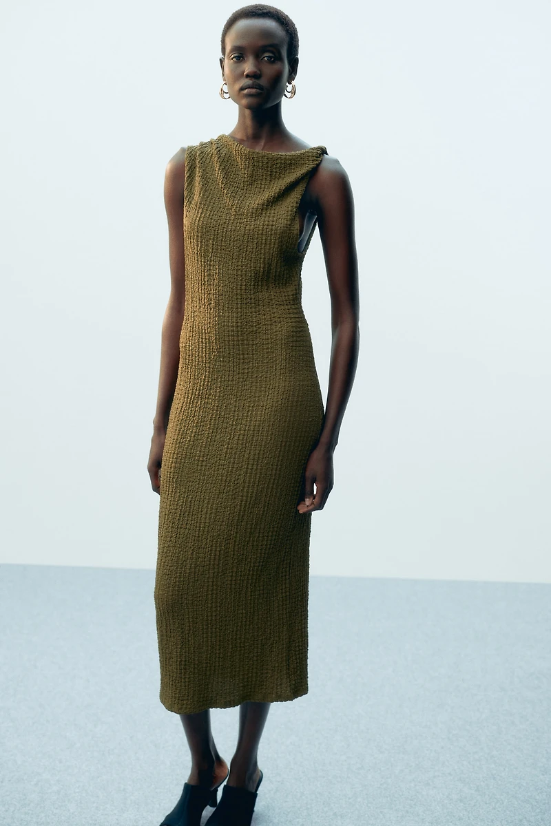 Textured Jersey Dress