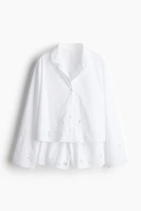 Pajamas with Eyelet Embroidery