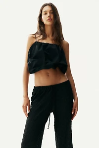 Lace-Look Drawstring Pants