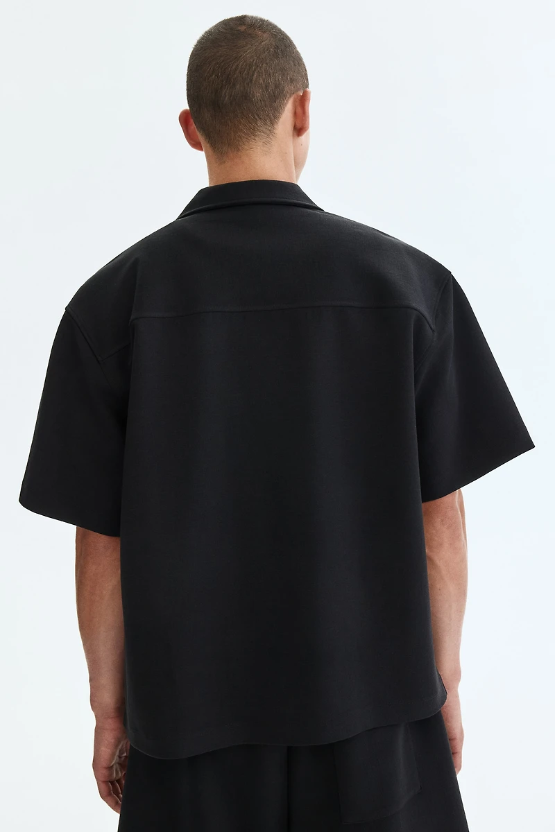 Chemise décontractée à col cubain