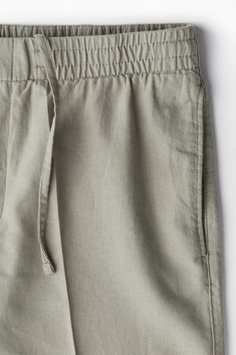 Regular-Fit Linen-Blend Shorts