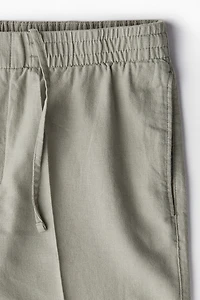 Regular-Fit Linen-Blend Shorts
