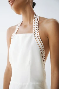Robe dos nu en lin mélangé