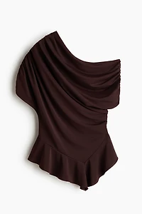 Draped One-Shoulder Top