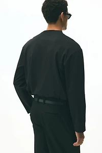 Loose-Fit Long-Sleeved Jersey Shirt