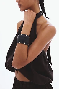 Bubble-Hem Halterneck Top