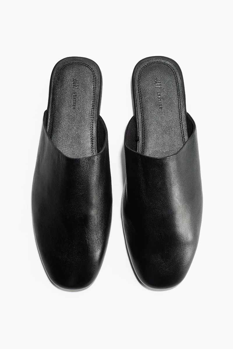 Mules en cuir