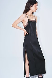 Layered Satin Dress