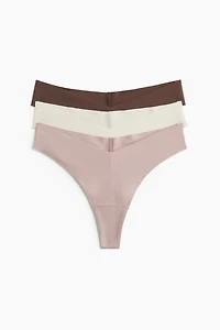 3-Pack Invisible Cotton Brazilian Briefs