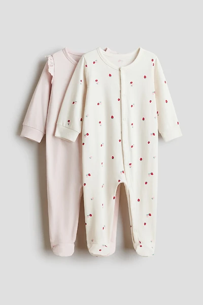 2-pack Cotton Pajama Jumpsuits