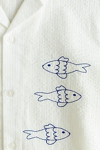 Embroidered Cotton Resort Shirt