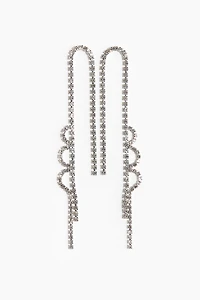 Rhinestone-Chain Earrings