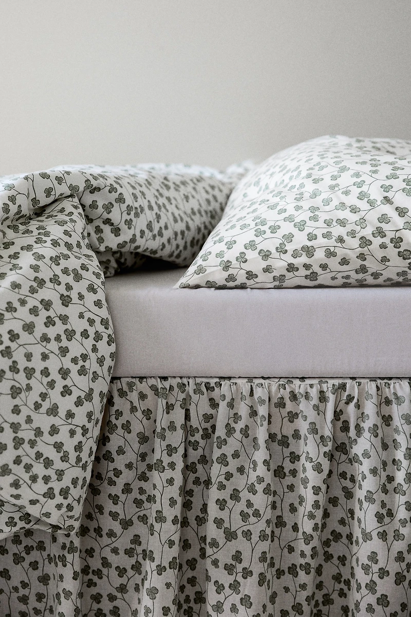 Patterned Cotton Twin Duvet Cover Set
