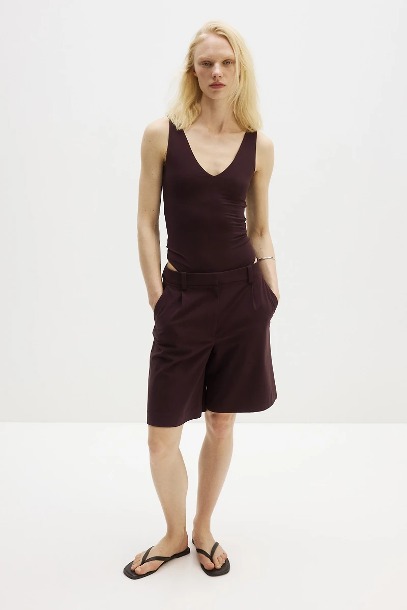 Wrinkle-Resistant Relaxed-Fit Bermuda Shorts