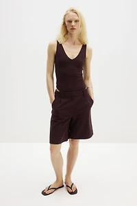 Wrinkle-Resistant Relaxed-Fit Bermuda Shorts
