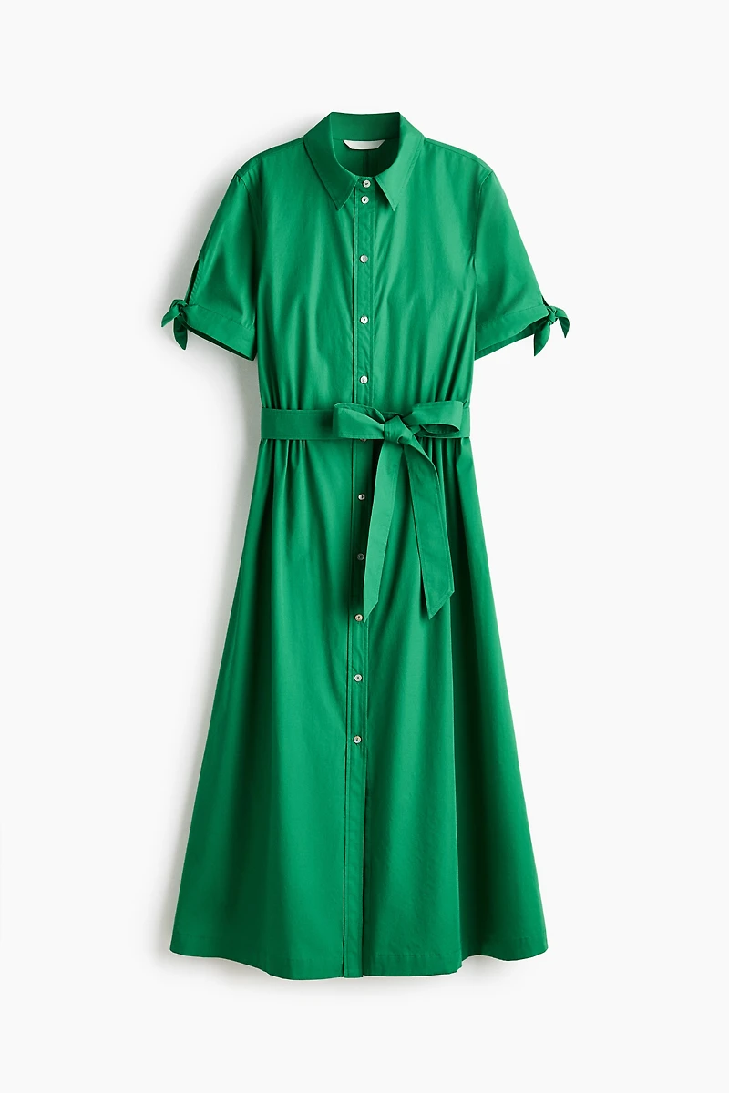 Short-Sleeved Shirt Dress