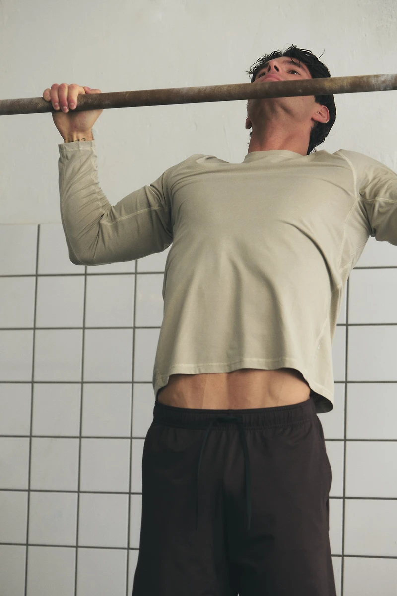Regular-Fit Long-Sleeve Sports Shirt with DryMove™
