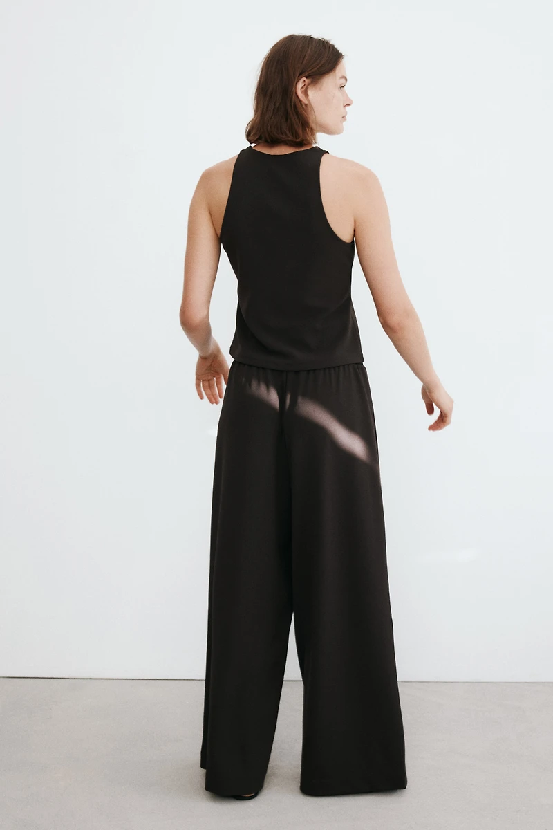 Pantalon plissé avec cordon de serrage