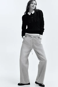 Pointelle-Knit Sweater