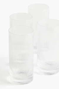 4-Pack Fluted Highball Glasses