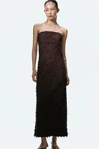 Robe bandeau frangée