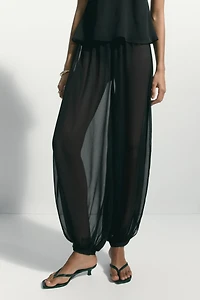 Balloon-Leg Pull-On Pants