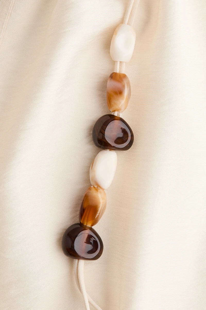 Bead-Detail Strappy Dress