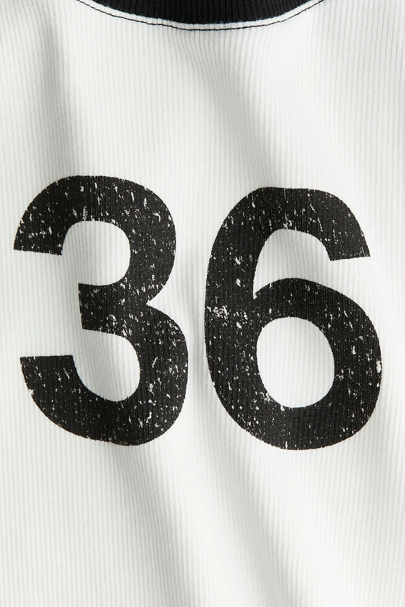 Printed Raglan-Sleeved Dress