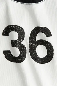 Printed Raglan-Sleeved Dress