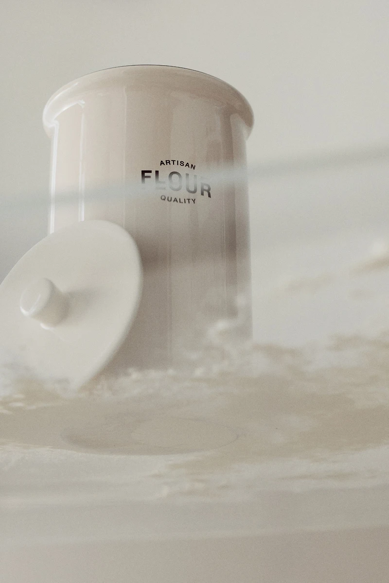 Porcelain Flour Canister