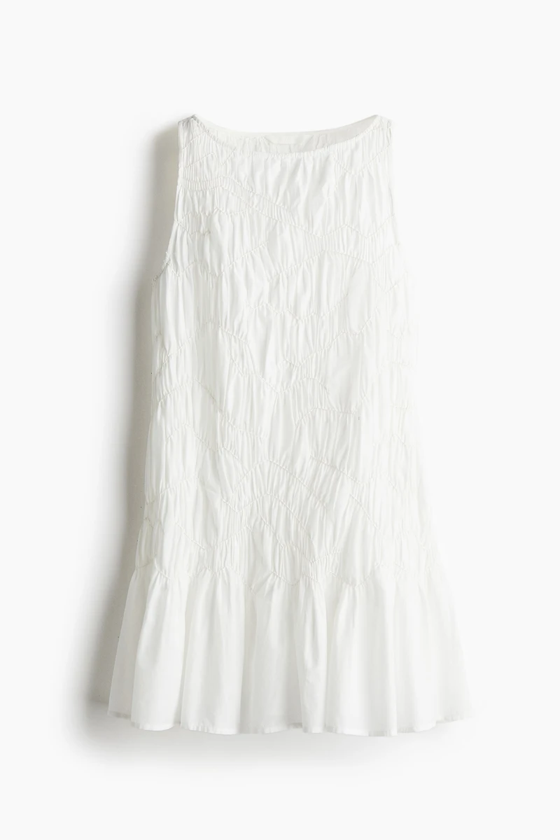 Ruched Cotton Dress