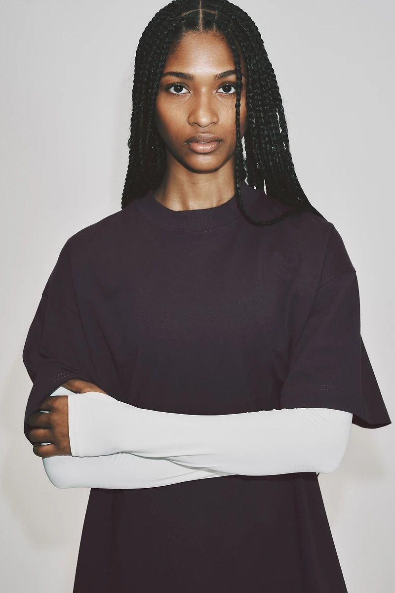 Oversized-Fit Printed Sports T-Shirt