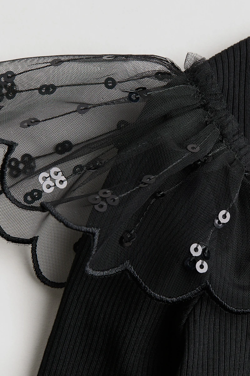 Haut en coton avec tulle