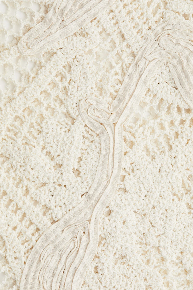 Sleeveless Crochet-Look Top