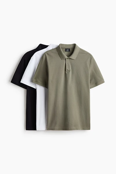 3-Pack Regular-Fit Polo Shirts