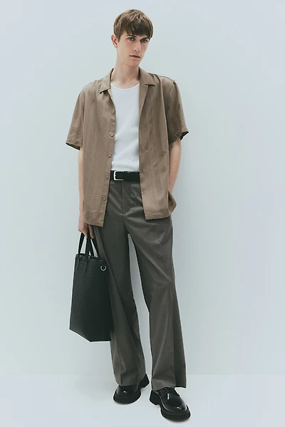 Regular Fit Textured-Weave Resort Shirt