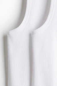 2-pack Slim Fit Ribbed Tank Tops