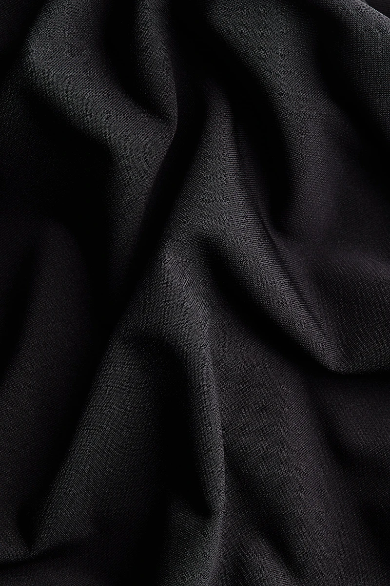 Asymmetric Cape-Detail Dress