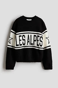 Loose-Fit Motif-Detail Sweater