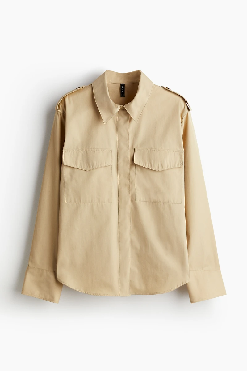 Chemise cargo en sergé