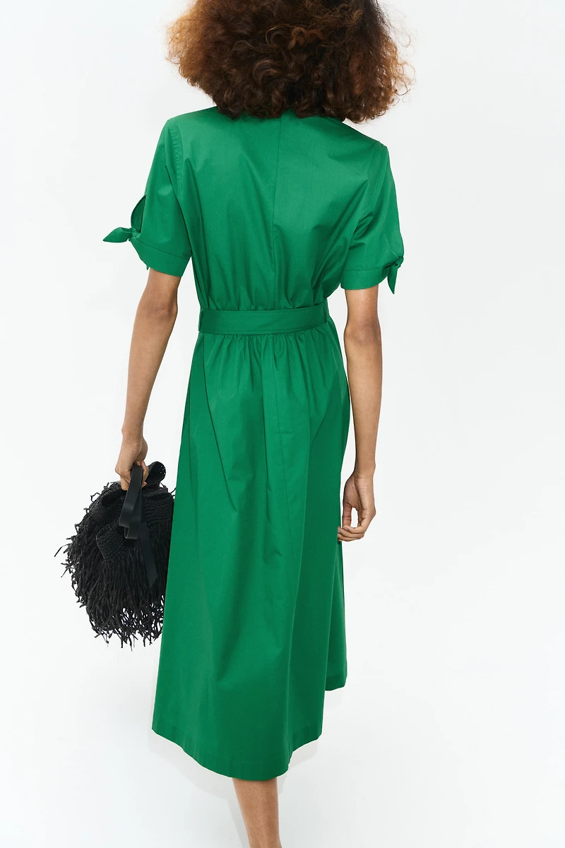 Short-Sleeved Shirt Dress