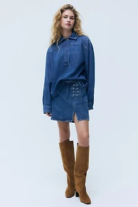 Chemise à enfiler en denim