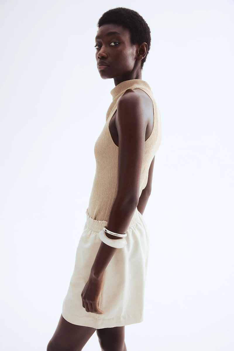 Linen-Blend Shorts