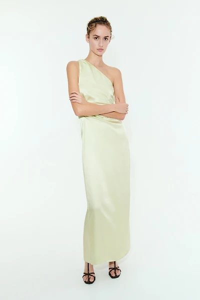 One-Shoulder Viscose Dress