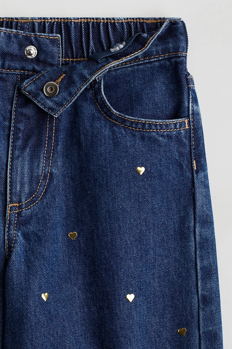 Jean aux jambes larges avec motifs