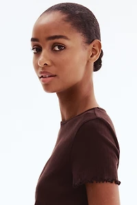 Pointelle Jersey Top